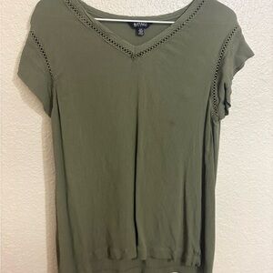 Buffalo David Bitton Olive Short Sleeve Top